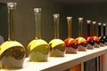 Bottles in wine pavilion of Italy, Expo 2015