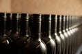 Bottles of wine in winecellar redy for packing and delivery Royalty Free Stock Photo