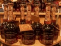 Bottles of Woodford Reserve Bourbon on Display