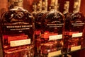 Bottles of Woodford Reserve Bourbon on Display Royalty Free Stock Photo