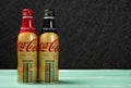 Bottles of zero sugar and original taste colas made by Coca-Cola specially for 2020 Tokyo Olympic