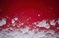 Bottom aligned snow on red steel surface texture Royalty Free Stock Photo