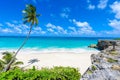 Bottom Bay - Paradise beach on the Caribbean island of Barbados. Royalty Free Stock Photo