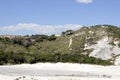 The crater of the Solfatara volcano in the Phlegraean Fields in Italy Royalty Free Stock Photo