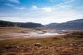 The bottom of the empty Studen dam. Royalty Free Stock Photo