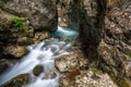 Bottom of gorge Serrai di Sottoguda, Dolomites, Italy Royalty Free Stock Photo