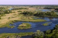 Bottom land of Vorskla river . Top view. Ukraine. Europe Royalty Free Stock Photo