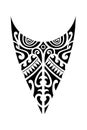 Bottom lower part of tattoo sketch maori style for leg or shoulder