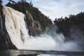 At the bottom of the Montmorency falls Royalty Free Stock Photo