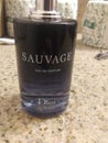Bottom of Sauvage cologne bottle
