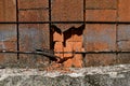 Staves of an old silo are falling into disrepair Royalty Free Stock Photo