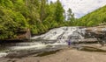 Bottom of Triple Falls in the Dupont Forest in North Carolina, USA Royalty Free Stock Photo