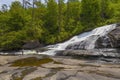 Bottom of Triple Falls in the Dupont Forest in North Carolina, USA Royalty Free Stock Photo