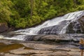 Bottom of Triple Falls in the Dupont Forest in North Carolina, USA Royalty Free Stock Photo