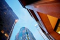 Corporate skyscraper buildings at dawn in Montreal, Canada Royalty Free Stock Photo