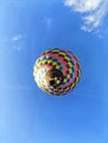 Bottom up view of hot air balloon flying at Balloons over Waikato festival