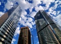 Bottom Up View To The Skycrapers Of The Financial District In Denver Colorado Royalty Free Stock Photo