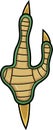 Bottom Velociraptor Dinosaur Paw With Claws Print Logo Design