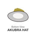 bottom view of akubra hat vector illustration Royalty Free Stock Photo