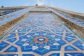 Bottom view of the arch with oriental patterns in Amir Temur Mausoleum Gur-i Amir ÃÂ¡omplex