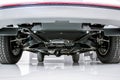Bottom view of chassis and suspension car Royalty Free Stock Photo