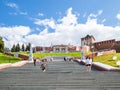 bottom view of Chkalov Stairs in Nizhny Novgorod