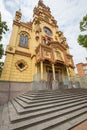 bottom view of Jesus De Nazarene Church Prado district in Medellin