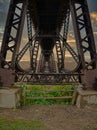 Bottom view of the Kinzua Bridge State Park in Pennsylvania, US