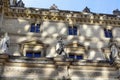 Bottom view of a part of Louvre Museum building