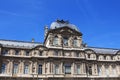 Bottom view of a part of Louvre Museum building