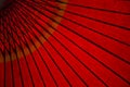 Red japanese parasol Royalty Free Stock Photo