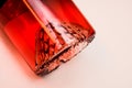Bottom view of rose wine bottle Royalty Free Stock Photo