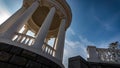 Bottom view of the rotunda on the central embankment of Volgograd