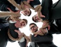 Bottom view.unified business team Royalty Free Stock Photo