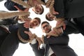 Bottom view.unified business team Royalty Free Stock Photo