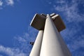 Bottom view of the Zizkov television tower transmitter, Prague, Czech Republic