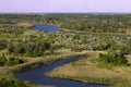 Bottomland of Vorskla river . Top view. Ukraine. Europe Royalty Free Stock Photo