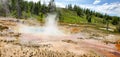 Bottomless pool is a hot spring in Yellowstone national park, Wyoming Royalty Free Stock Photo