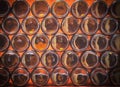 Bottoms of brown color bottles Royalty Free Stock Photo