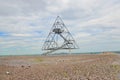 Bottrop, Germany - July 29th 2018: Tetrahedron in Bottrop taken on a cloudy summer day. A walkable steel structure in the form of