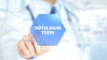 Botulinum Toxin , Doctor working on holographic interface, Motion Graphics Royalty Free Stock Photo