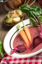 Botwinka - Soup of young beet leaves Royalty Free Stock Photo