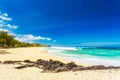 Boucan Canot Beach at Reunion Island - Popular beach for locals and tourists - touristic site Royalty Free Stock Photo