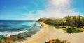 Boucan Canot Beach at Reunion Island seen from Cap Homard - touristic site