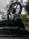 Bouddha in the japanese garden of the golden gate park, san francisco