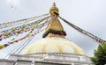 Boudhanath also called Boudha, Bouddhanath or Baudhanath is a buddhist stupa in Kathmandu, Nepal Royalty Free Stock Photo