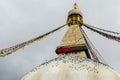 Boudhanath also called Boudha, Bouddhanath or Baudhanath is a buddhist stupa in Kathmandu, Nepal Royalty Free Stock Photo