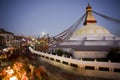 Full Moon Bodhnath Stupa Kathmandu Nepal Tibetan Buddhism Royalty Free Stock Photo