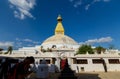 Boudhanath stupa in Kathmandu Royalty Free Stock Photo