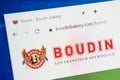 Boudin bakery Web Site. Selective focus. Royalty Free Stock Photo